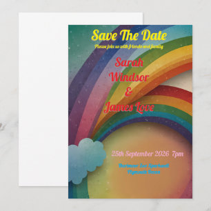 Rainbow Wedding Uitnodiging