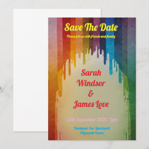 Rainbow Wedding Uitnodiging