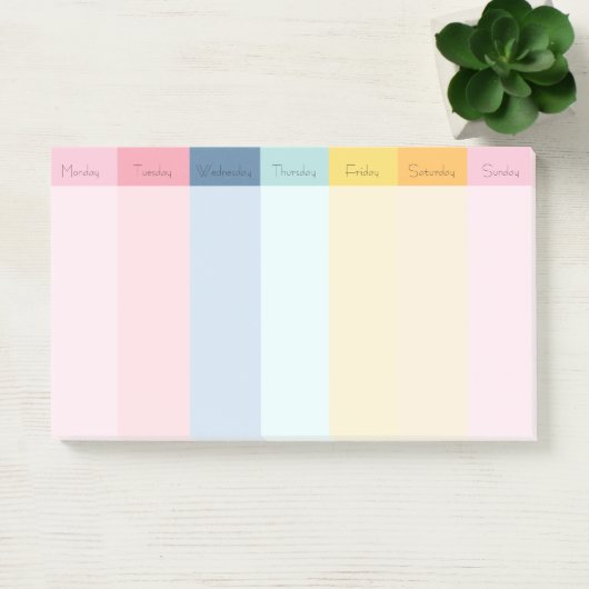 Rainbow Weekly Calendar Notities Post-it® Notes (Kantoor)