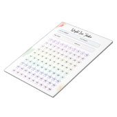 Rainbow Weight Loight Tracker Notitieblok (Schuin)