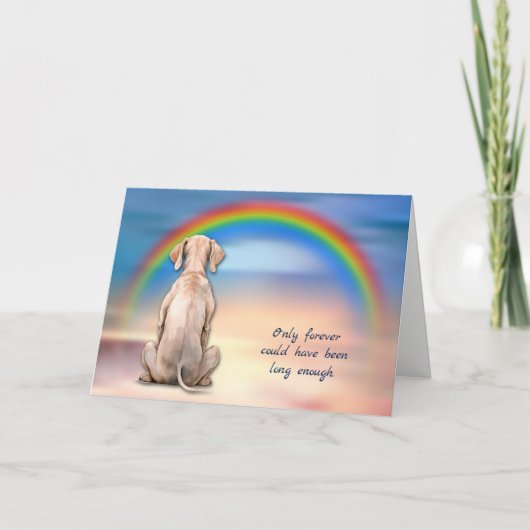 Rainbow Weimaraner Hond Verlies Sympathie Kaart (Voorkant)