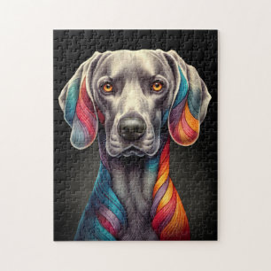 Rainbow Weimaraner Legpuzzel