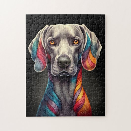 Rainbow Weimaraner Legpuzzel (Verticaal)