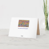 Rainbow-wenskaart voor vredessignatie kaart (Achterkant)