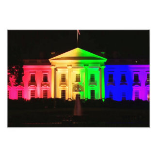 Rainbow White House Foto Afdruk