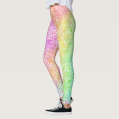 Rainbow & White Medallion Leggings (Gauche)