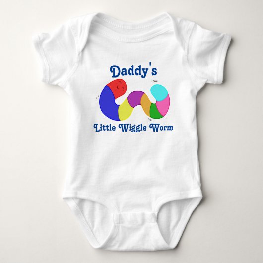 Rainbow Wiggle Worm Custom Kinder Shirt - Blauwe t (Voorkant)