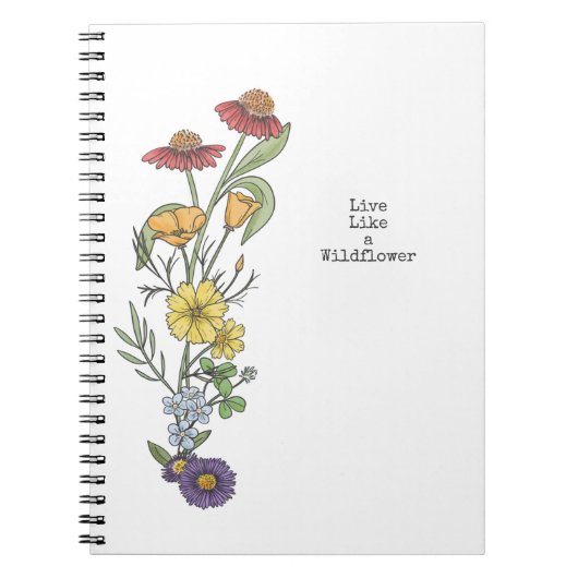 Rainbow Wildflower Sketch Notitieboek (Voorkant)