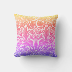 Rainbow William Morris Style Floral Kussen