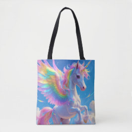 Rainbow Winged Prancing Unicorn Draagtas