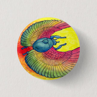 Rainbow Winged Scarab Ronde Button 3,2 Cm
