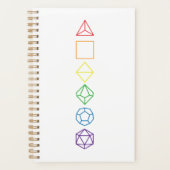 Rainbow Wireframe Dice Planner (Voorkant)