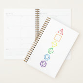 Rainbow Wireframe Dice Planner (Display)