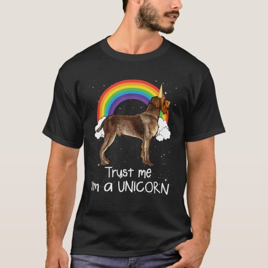 Rainbow Wirehaered Pointing Griffon vertrouwt me d T-shirt (Voorkant)
