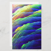 Rainbow Wispy Feather Mountains Briefpapier (Voorkant / Achterkant)
