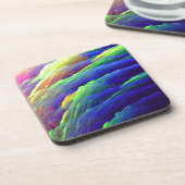 Rainbow Wispy Feather Mountains Dessous de verre E (Côté gauche)