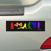 Rainbow Women gay pride Bumpersticker (Op auto)
