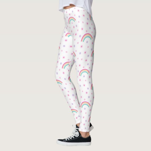 Rainbow Womens, pte roze sterren Leggings (Links)