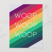 Rainbow Woop | Moderne trillingsophoping in strips Briefkaart (Voorkant)