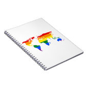 Rainbow world Map Notitieboek (Rechterzijde)