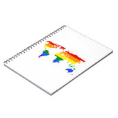 Rainbow world Map Notitieboek (Linkerzijde)