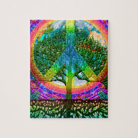 Rainbow World Peace Puzzle Legpuzzel (Verticaal)