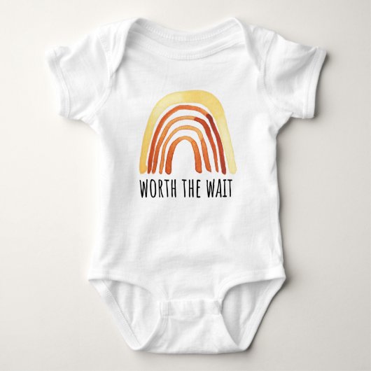 Rainbow Worth the Wait Baby Bodysuit (Voorkant)