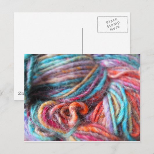 Rainbow Yarn Bundle Briefkaart (Voorkant / Achterkant)
