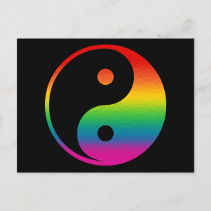 Rainbow Yin Yang Briefkaart