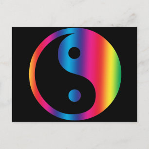 Rainbow Yin Yang Briefkaart