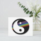 Rainbow Yin Yang Briefkaart (Staand voorkant)