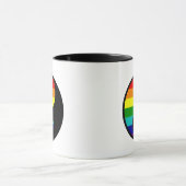 Rainbow yin yang gay pride lgbt mok (Midden)