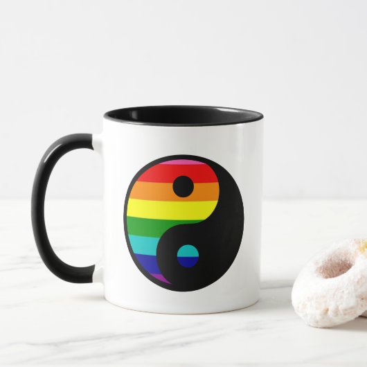 Rainbow yin yang gay pride lgbt mok (Met donut)