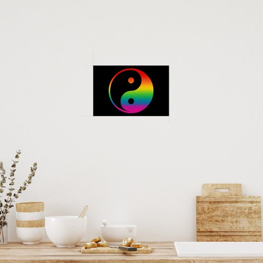 Rainbow Yin Yang Poster (Keuken)