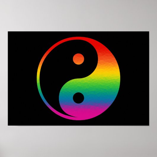 Rainbow Yin Yang Poster (Voorkant)