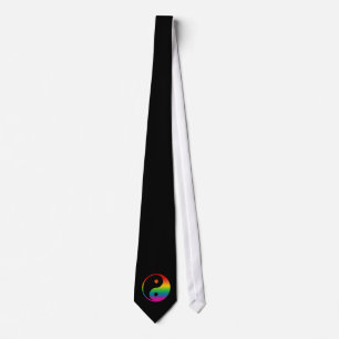 Rainbow Yin Yang Stropdas