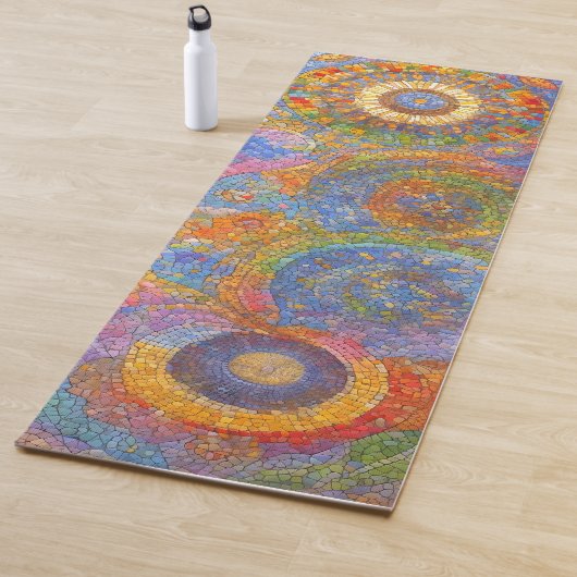 Rainbow Yoga Mat - Kleurrijke  Mozaïek Kunst (In situ)