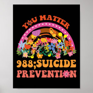 Rainbow You Problem 988 Zelfmoordpreventie Awarene Poster
