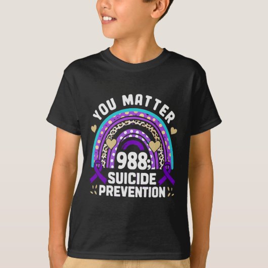 Rainbow You Problem 988 Zelfmoordpreventie Awarene T-shirt (Voorkant)
