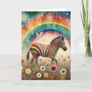 Rainbow Zebra Alle gelegenheden Kaart