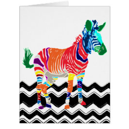 Rainbow Zebra Animals Monogramed Pattern Party