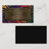 Rainbow Zebra Cartes de visite (Devant / Derrière)