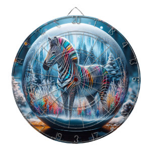 Rainbow Zebra Dartboard Dartbord