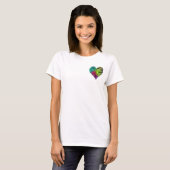 Rainbow Zebra Heart T-shirt (Voorkant volledig)