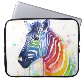 Rainbow Zebra-laptop Hoesje Laptop Sleeve
