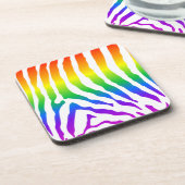 Rainbow Zebra Pattern Bier Onderzetter (Linkerzijde)