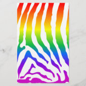 Rainbow Zebra Pattern Briefpapier (Voorkant)
