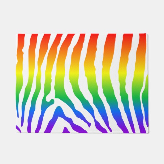 Rainbow Zebra Pattern Deurmat (Voorkant)