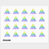 Rainbow Zebra Pattern Driehoek Sticker (Vel)