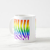 Rainbow Zebra Pattern Koffiemok (Voorkant links)